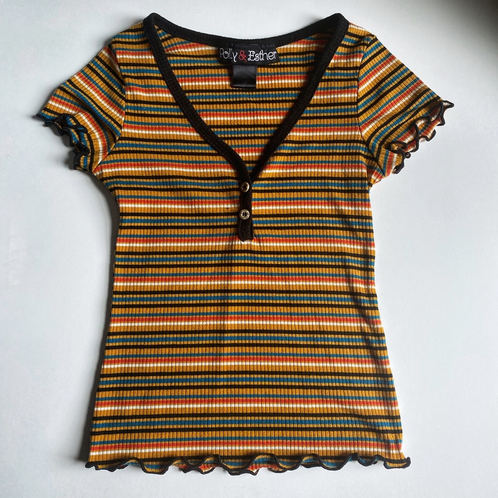 polly & esther stripped tshirt